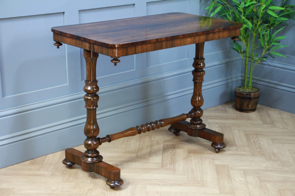 Antique Georgian William IV Rosewood Turned Hall Sofa Side Lamp Plant Table 1830
 View IV