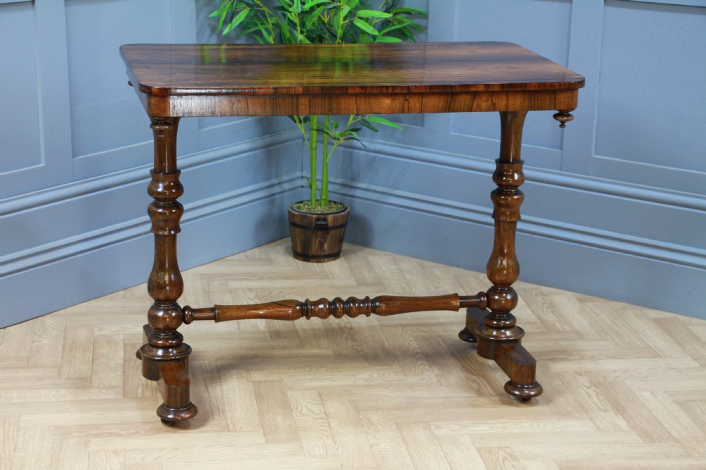 Antique Georgian William IV Rosewood Turned Hall Sofa Side Lamp Plant Table 1830
 View IX