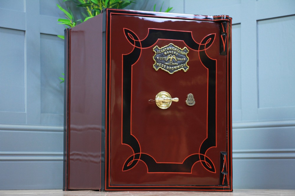 Antique J CARTWRIGHT & SON Luxury Fireproof Safe Fully Restored With Keys Vintage View VIII