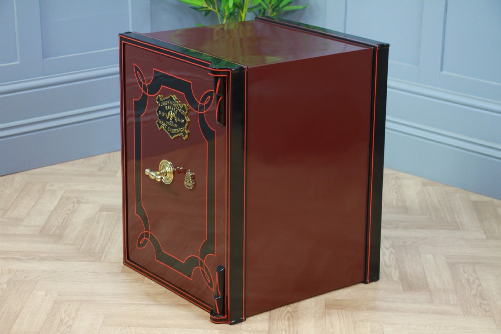 Antique J CARTWRIGHT & SON Luxury Fireproof Safe Fully Restored With Keys Vintage View X