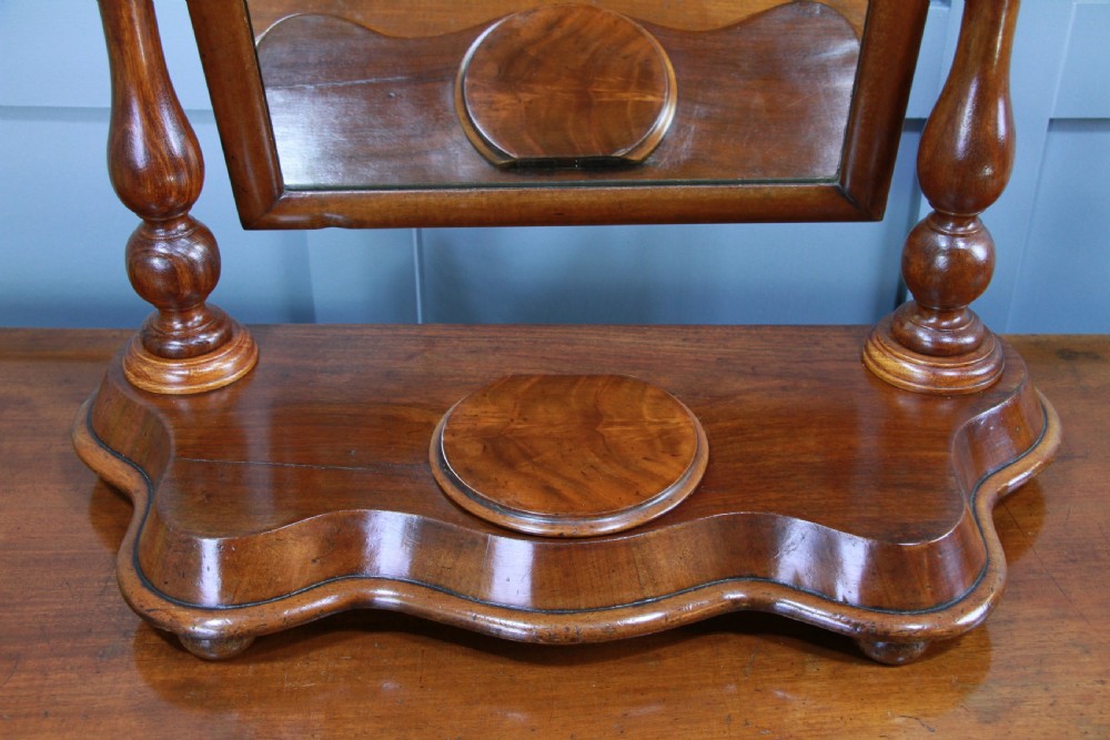 Antique Late Victorian Turned Mahogany Dressing Table Toilet Swing Mirror C1880 View V