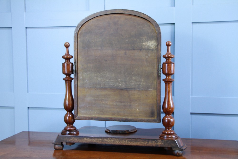 Antique Late Victorian Turned Mahogany Dressing Table Toilet Swing Mirror C1880 View IX