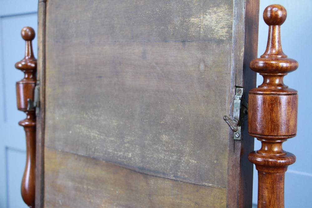 Antique Late Victorian Turned Mahogany Dressing Table Toilet Swing Mirror C1880 View X