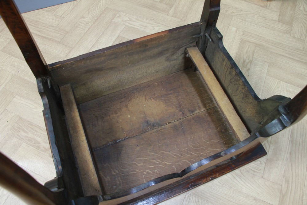 Antique Early Georgian George III Oak Lowboy Side Hall Lamp Table Queen Anne View II