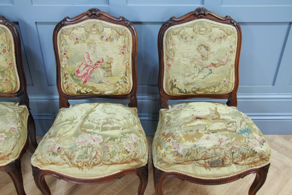 Set of 4 Unrestored Original Louis Philippe I French Rosewood Dining Chairs Museum Display Piece View II