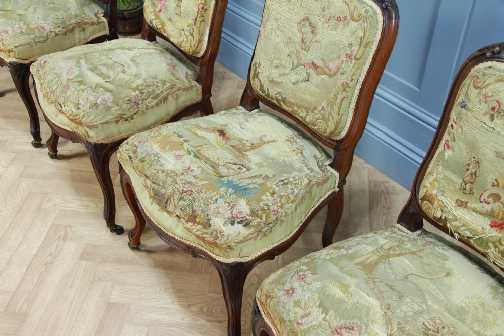 Set of 4 Unrestored Original Louis Philippe I French Rosewood Dining Chairs Museum Display Piece View XI