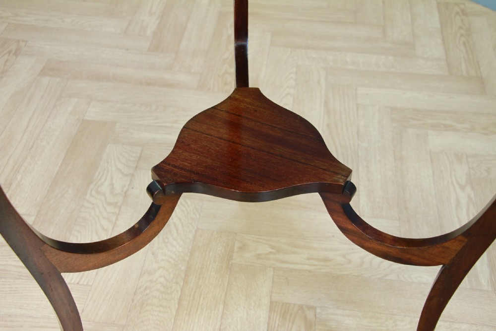 Antique Art Nouveau Edwardian Triangular Mahogany Hall Sofa Corner Lamp Table View V