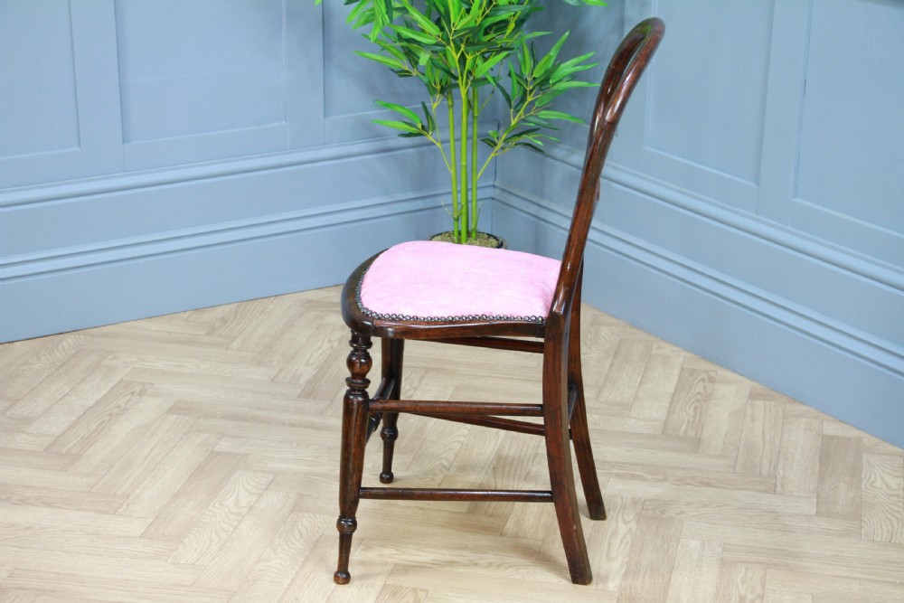 Original Antique Victorian Simulated Rosewood Single Balloon Back Bedroom Chair View II
