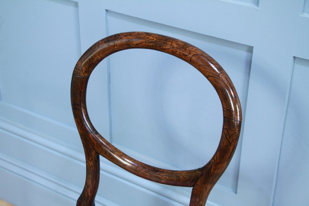Original Antique Victorian Simulated Rosewood Single Balloon Back Bedroom Chair View VI