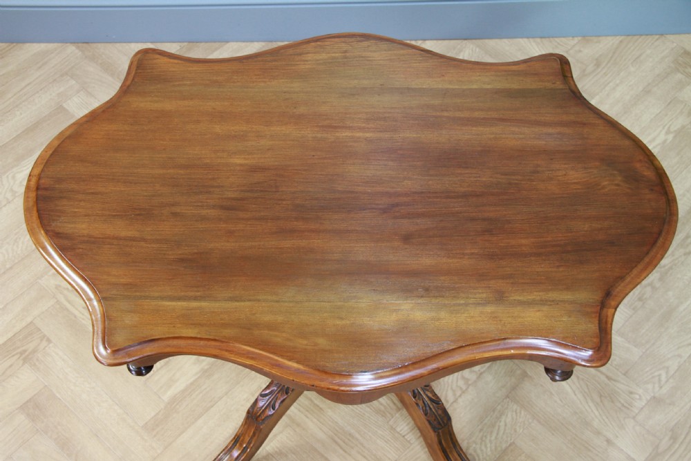 Antique Edwardian French Walnut Pedestal Occasional Breakfast Loo Table C1900 View VIII