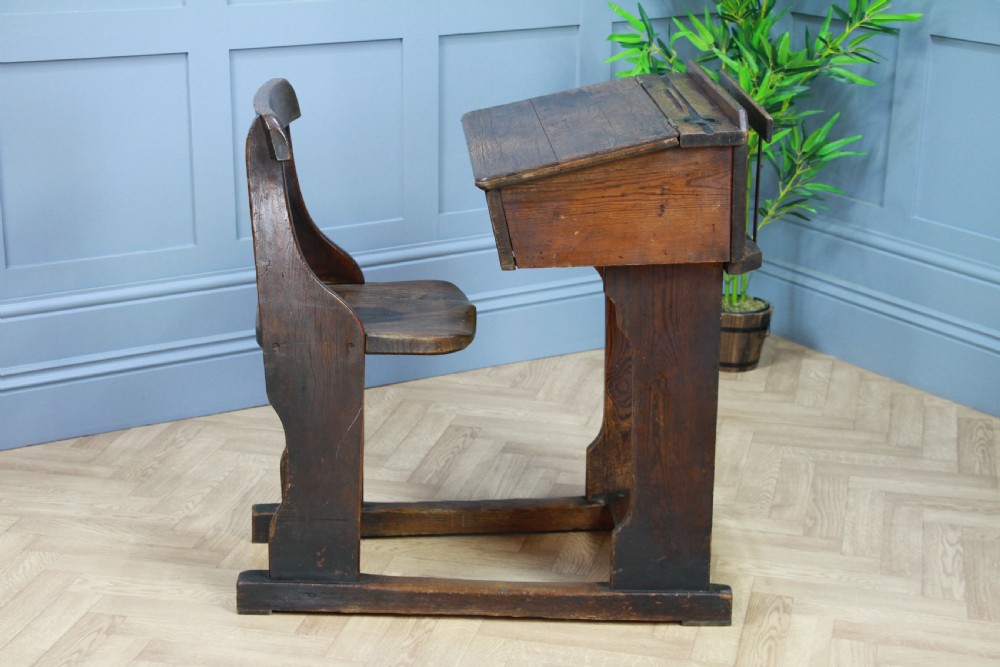 Original Antique Victorian 19th Century Children’s School Slider Desk & Chair View IV