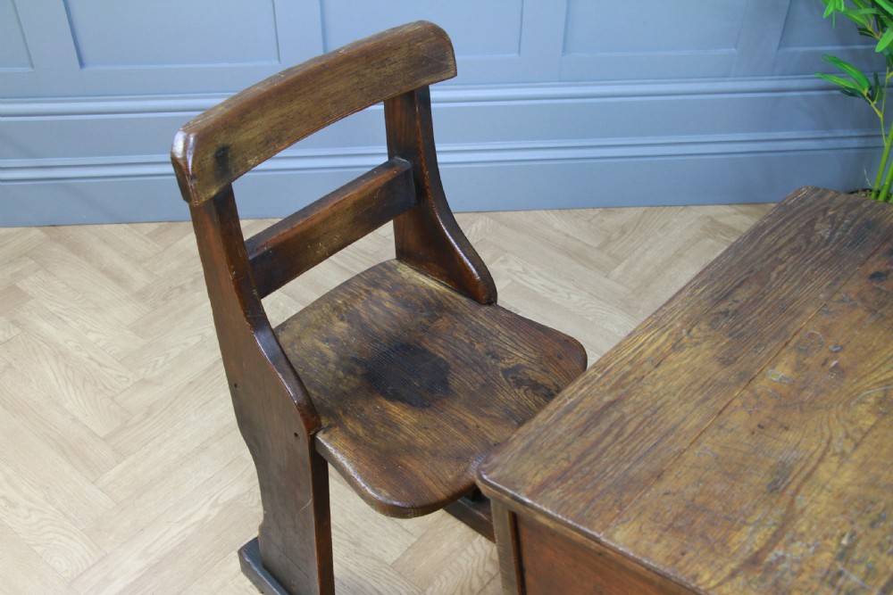 Original Antique Victorian 19th Century Children’s School Slider Desk & Chair View V