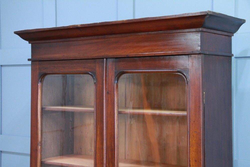 Antique Original Victorian Mahogany Small Glazed Chiffonier Bookcase Cabinet View VIII