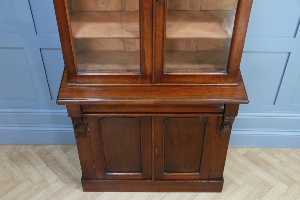 Antique Original Victorian Mahogany Small Glazed Chiffonier Bookcase Cabinet View IX