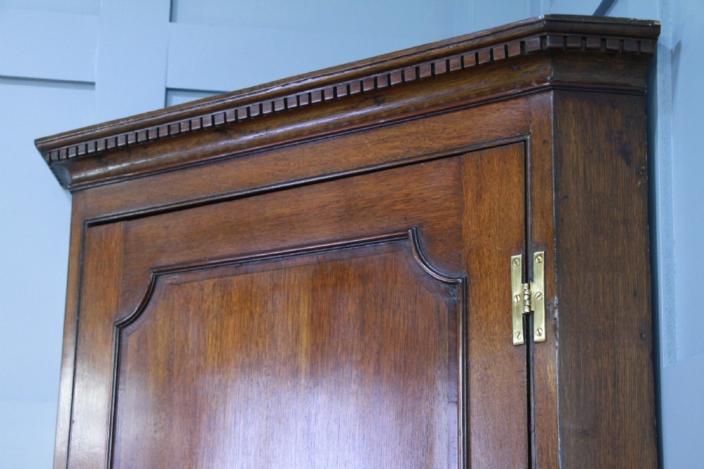 Antique Georgian Oak Inlaid Corner Wall Hanging Cupboard Cabinet Drinks C1825 View VI
