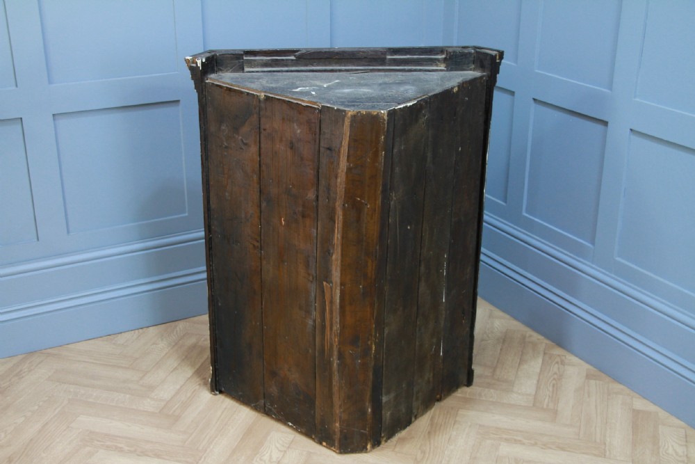 Antique Georgian Oak Large Corner Wall Hanging Cupboard Cabinet Drinks C1830 View XI