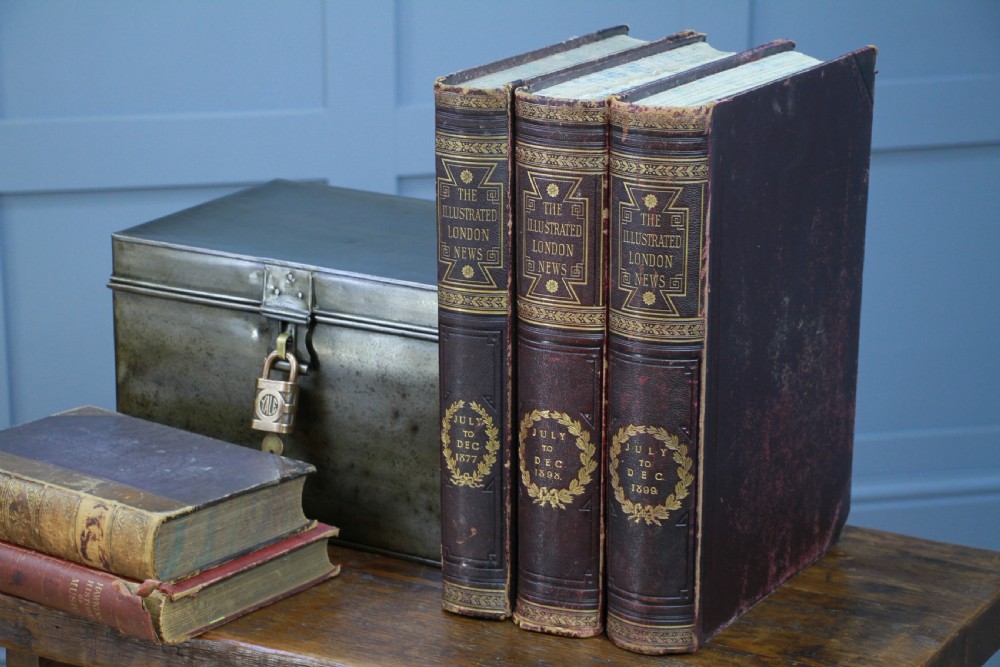 Set of 3 Antique Victorian Books 'The Illustrated London News 1877-1898-1899'
 View II