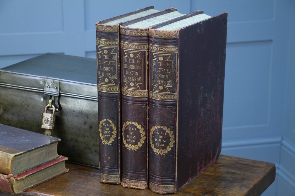 Set of 3 Antique Victorian Books 'The Illustrated London News 1877-1898-1899'
 View III
