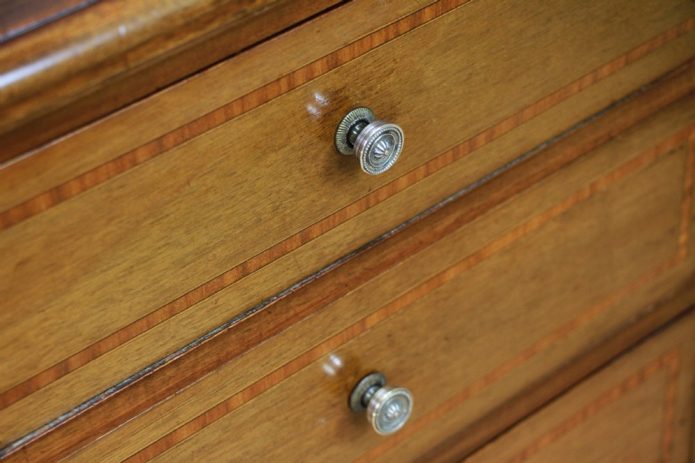 Antique Edwardian Mahogany Music Sheet Cabinet Chest of 4 Drop Front Drawers View VII