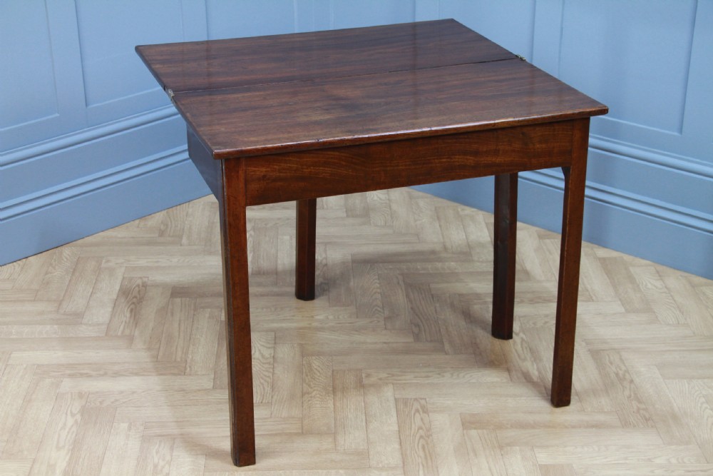 Antique Georgian Mahogany Fold Over Top Tea Table Hall Sofa Breakfast Table 1820 View II