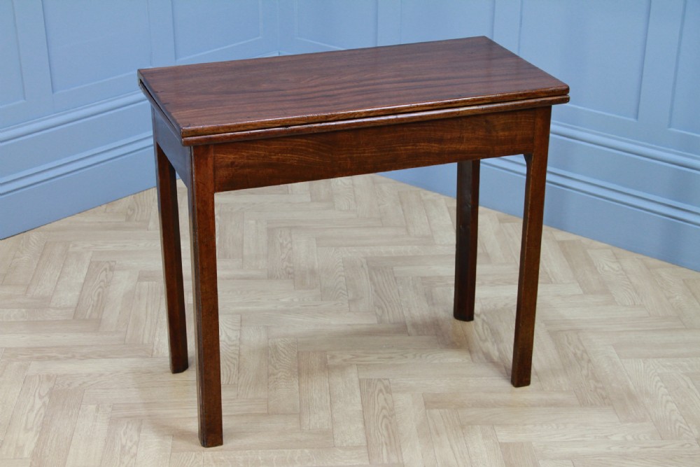 Antique Georgian Mahogany Fold Over Top Tea Table Hall Sofa Breakfast Table 1820