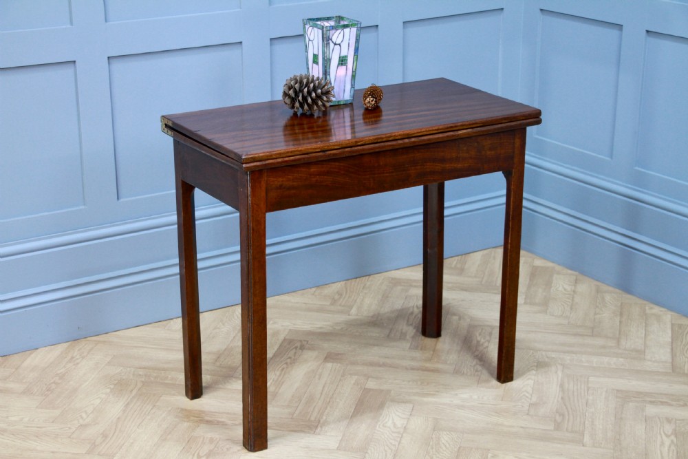 Antique Georgian Mahogany Fold Over Top Tea Table Hall Sofa Breakfast Table 1820 View III