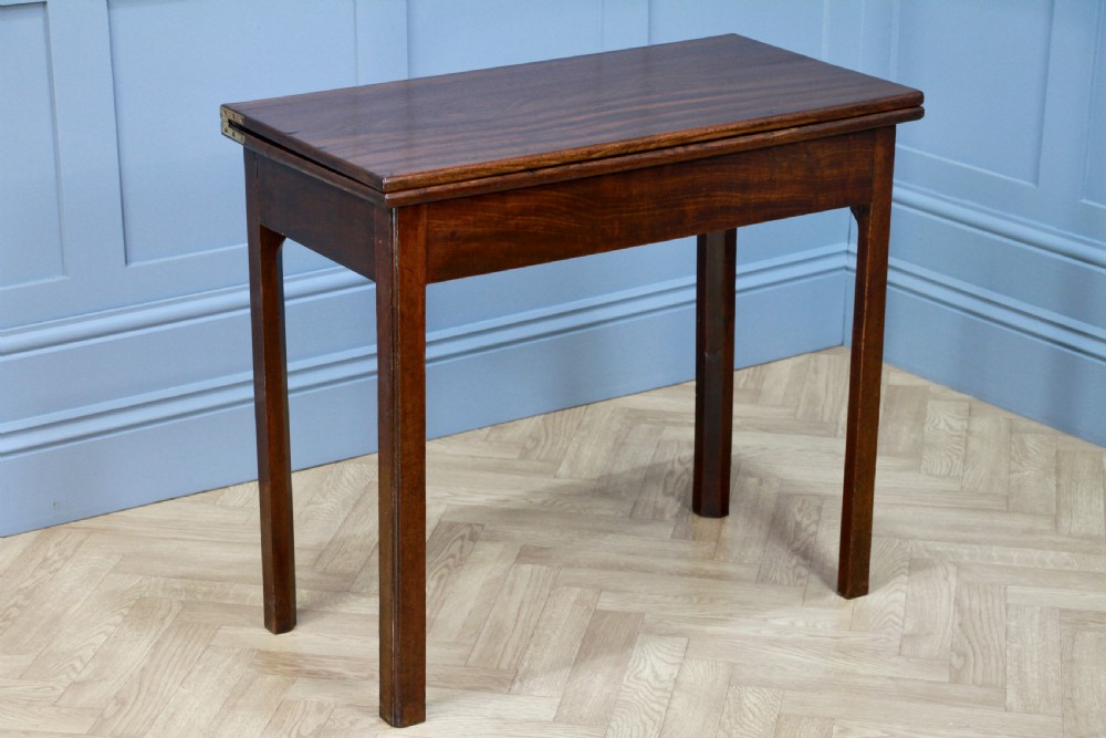 Antique Georgian Mahogany Fold Over Top Tea Table Hall Sofa Breakfast Table 1820 View IV