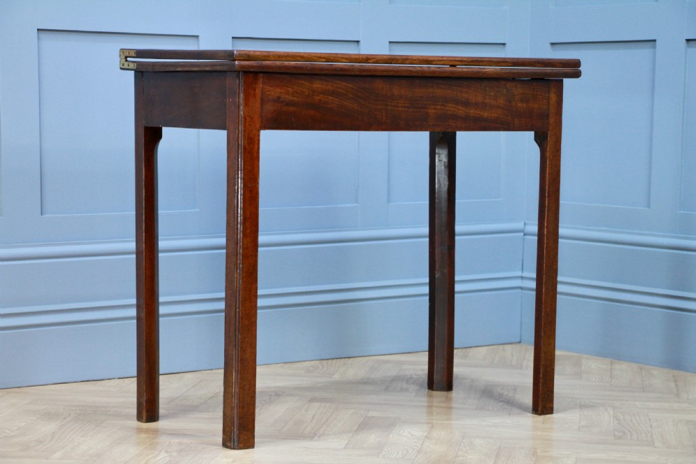 Antique Georgian Mahogany Fold Over Top Tea Table Hall Sofa Breakfast Table 1820 View V