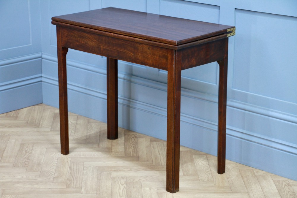 Antique Georgian Mahogany Fold Over Top Tea Table Hall Sofa Breakfast Table 1820 View VII