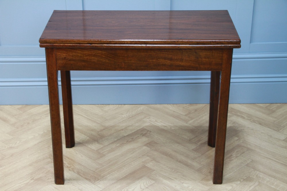 Antique Georgian Mahogany Fold Over Top Tea Table Hall Sofa Breakfast Table 1820 View IX