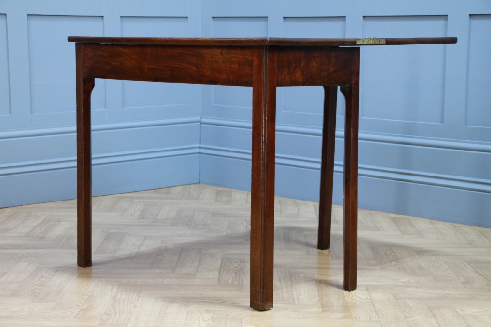 Antique Georgian Mahogany Fold Over Top Tea Table Hall Sofa Breakfast Table 1820 View X