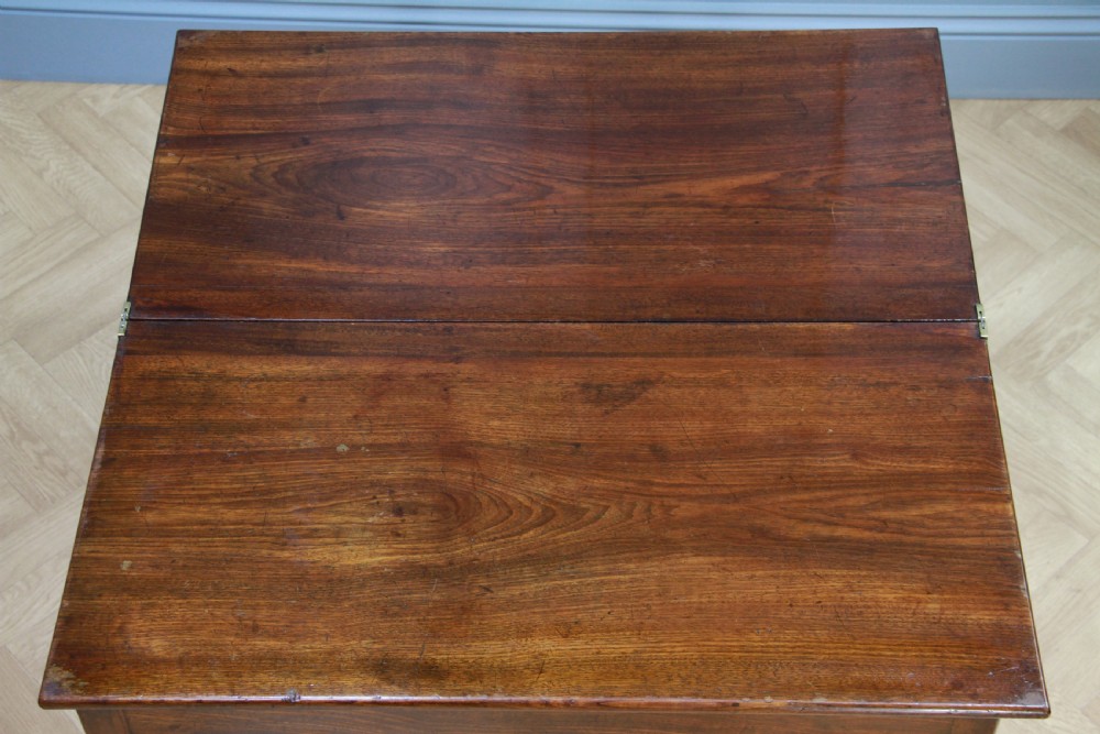 Antique Georgian Mahogany Fold Over Top Tea Table Hall Sofa Breakfast Table 1820 View XI