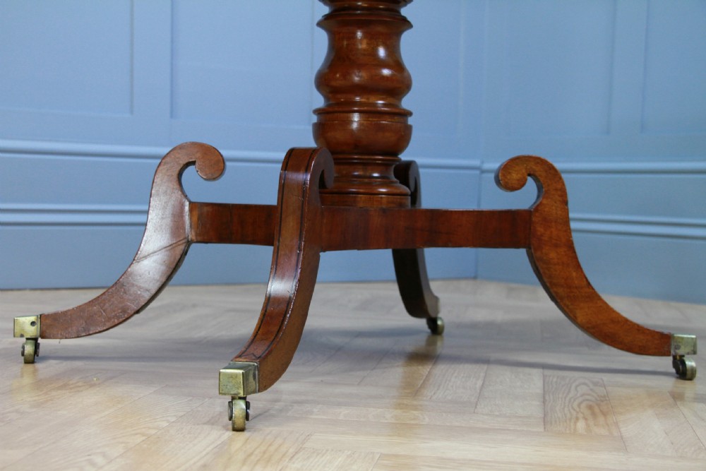 Antique Original Regency Georgian Solid Mahogany Inlaid Drop Leaf Sofa Table View XIII