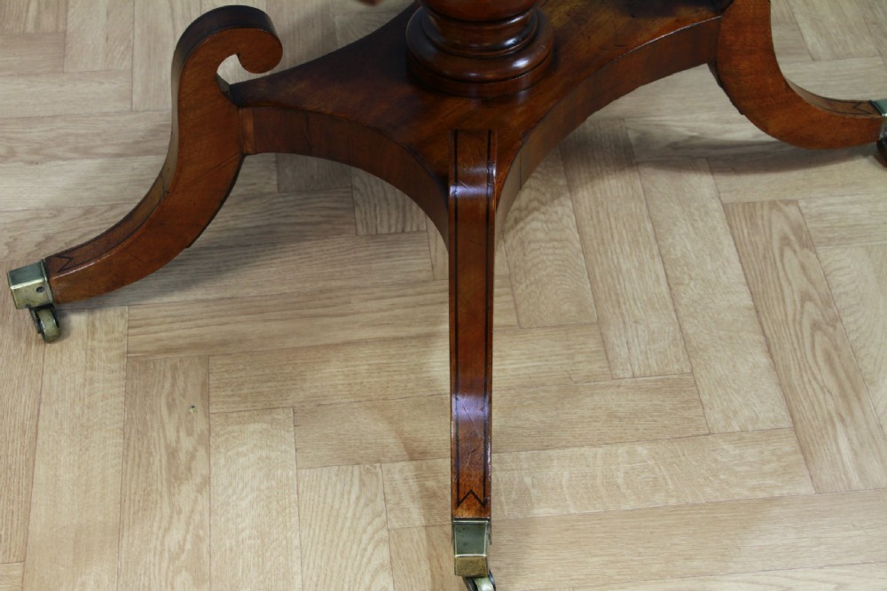 Antique Original Regency Georgian Solid Mahogany Inlaid Drop Leaf Sofa Table View XIV