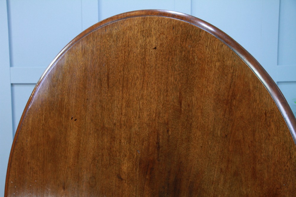 Victorian Solid Mahogany Oval Tilt Top Carved Breakfast Dining Table Antique C1850 View VI