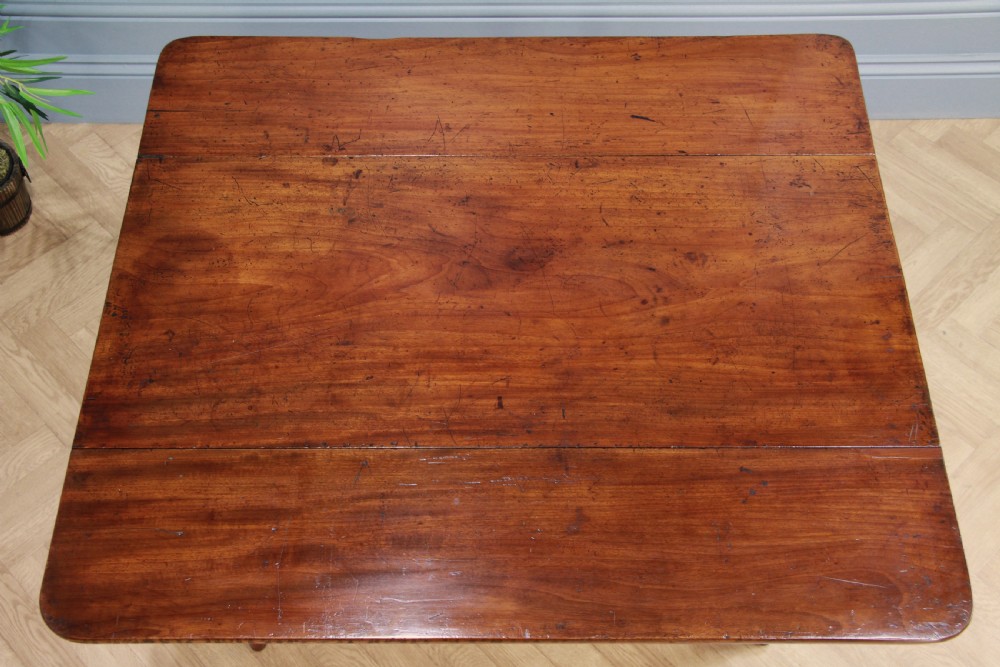 Original Antique Victorian Solid Mahogany Drop Leaf Pembroke Dining Table C1860 View VI
