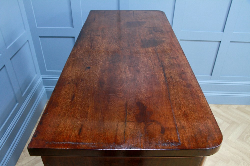 Original Antique Mid Victorian Tall Mahogany Chest Bank of 5 Drawers C1860 View XV