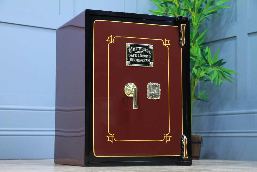 Antique 'WHITFIELD'S' Luxury Fireproof Safe Fully Restored With Keys Vintage View II