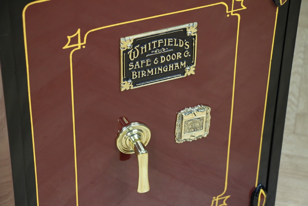 Antique 'WHITFIELD'S' Luxury Fireproof Safe Fully Restored With Keys Vintage View VI