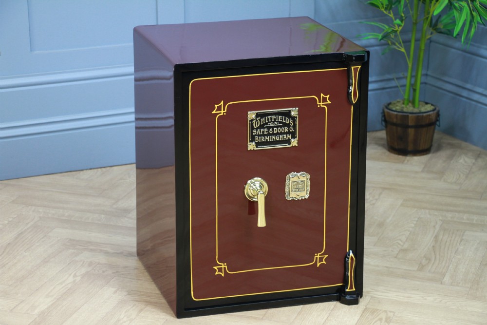 Antique 'WHITFIELD'S' Luxury Fireproof Safe Fully Restored With Keys Vintage View XII