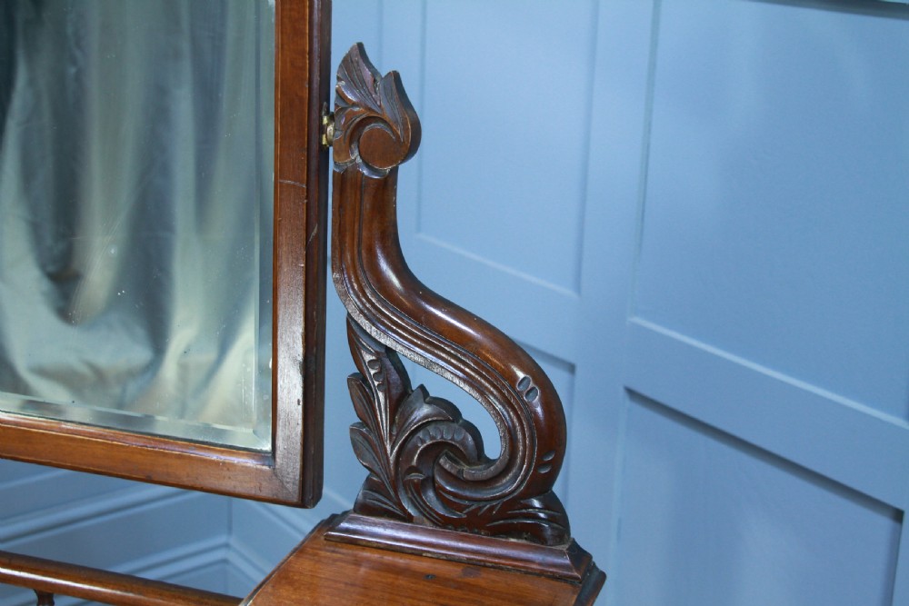 Antique Late Victorian Mahogany Ladies Carved Duchess Dressing Table With Mirror View XIII