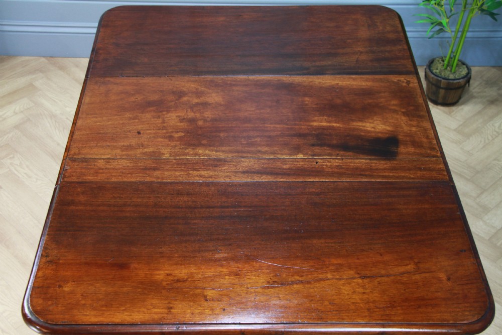 Original Antique Victorian Solid Mahogany 4 Seater Drop Leaf Dining Table C1880 View V