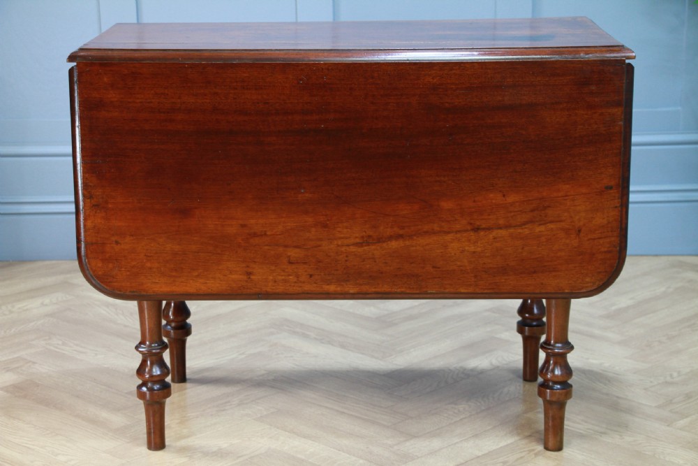 Original Antique Victorian Solid Mahogany 4 Seater Drop Leaf Dining Table C1880 View VII