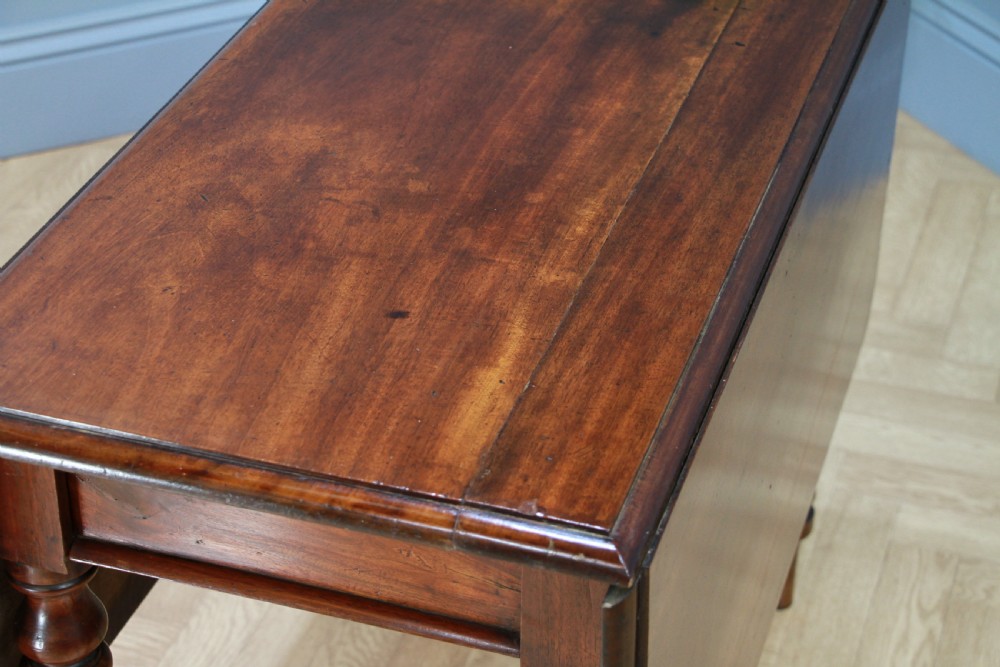Original Antique Victorian Solid Mahogany 4 Seater Drop Leaf Dining Table C1880 View VIII