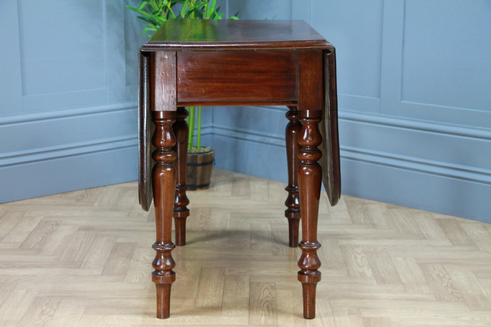 Original Antique Victorian Solid Mahogany 4 Seater Drop Leaf Dining Table C1880 View XII
