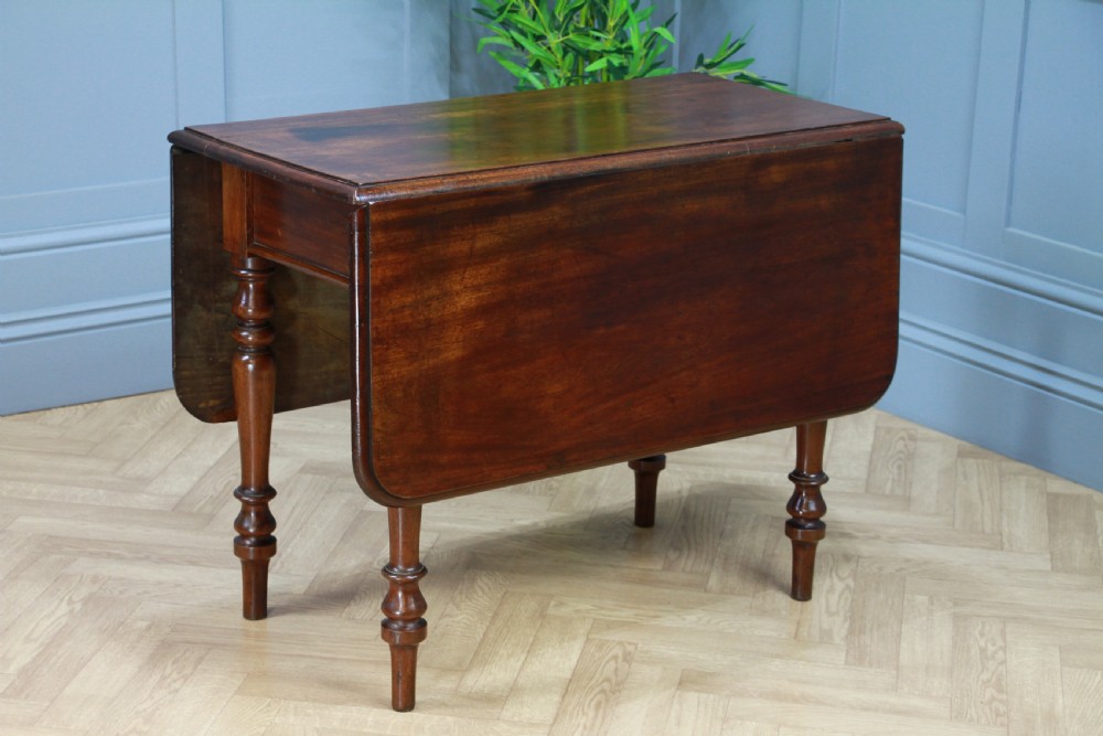 Original Antique Victorian Solid Mahogany 4 Seater Drop Leaf Dining Table C1880 View XIII