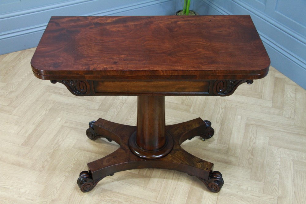 Antique William IV Mahogany Fold Over Tea Table Hall Sofa Table
 View VII