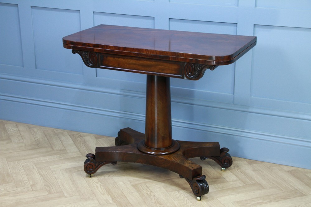 Antique William IV Mahogany Fold Over Tea Table Hall Sofa Table
 View VIII