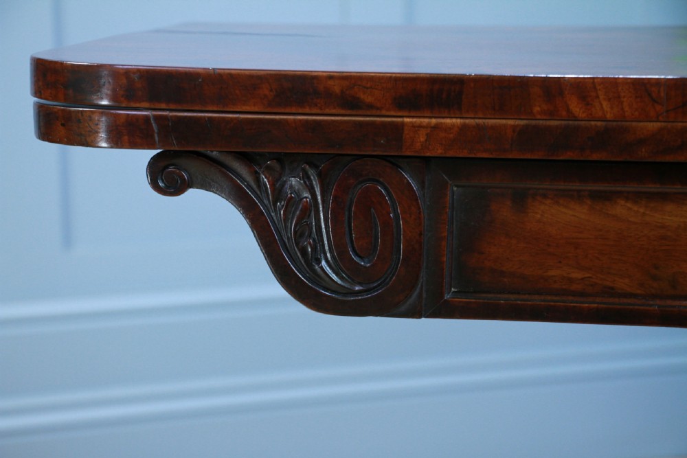 Antique William IV Mahogany Fold Over Tea Table Hall Sofa Table
 View X