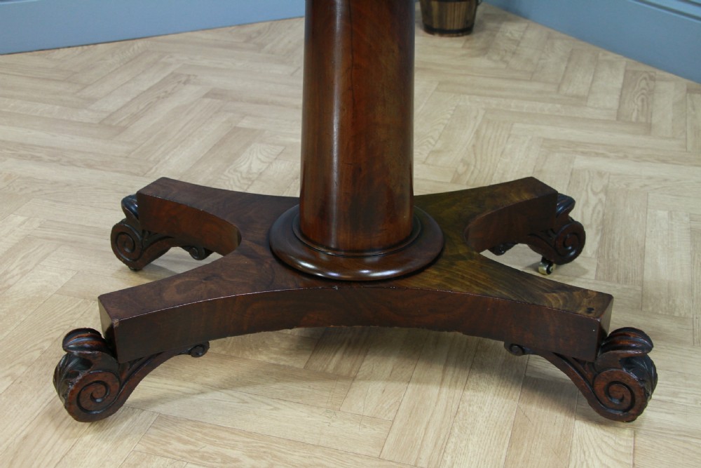 Antique William IV Mahogany Fold Over Tea Table Hall Sofa Table
 View XI
